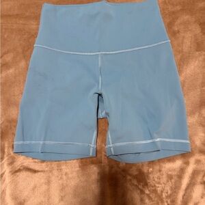Women's Blue High-Waisted Shorts